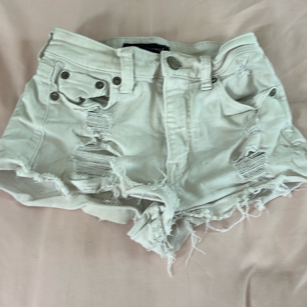 American eagle,000, high rise shorts, worn